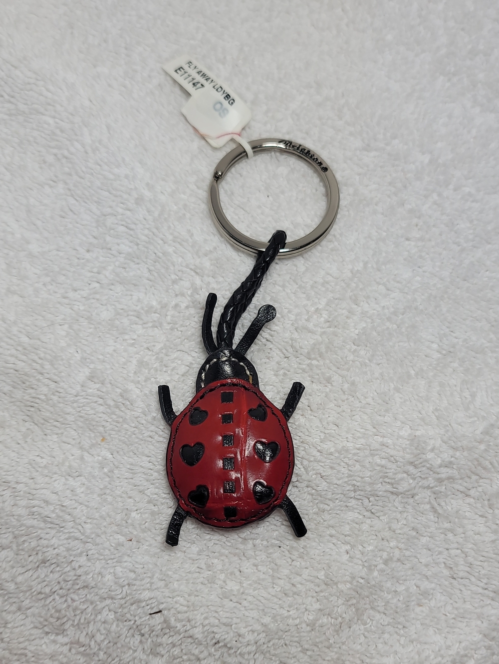 Brighton Leather Ladybug Keychain NWT